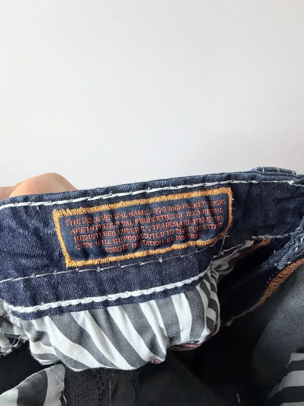 Rock Revival Butterum Straight Leg Jean Size 36 Grunge Dark Blue NWOT (I)